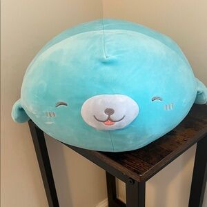 Marine Life Japanese Blue Seal Plush Pillow